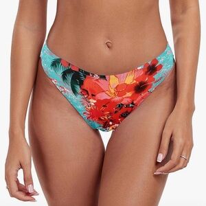🌸NEW RELLECIGA Women's Mid Waisted High Cut Bikini Bottoms Women’s Sz M NWT.
